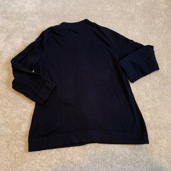Banana Republic Cotton Blend Button Black Cardigan Size M - Picture 4 of 14